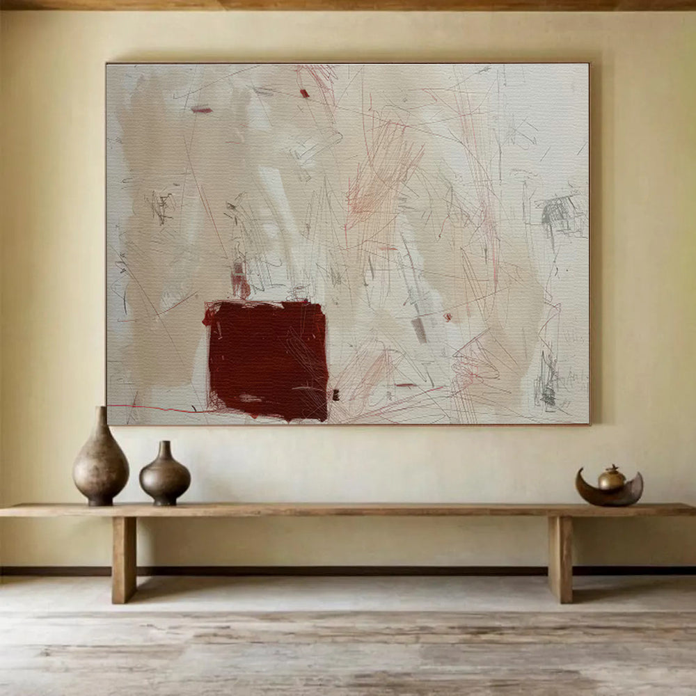 Custom-Made Hyperloop Maintenance Center Large Abstract Hand Painting DLZ2530