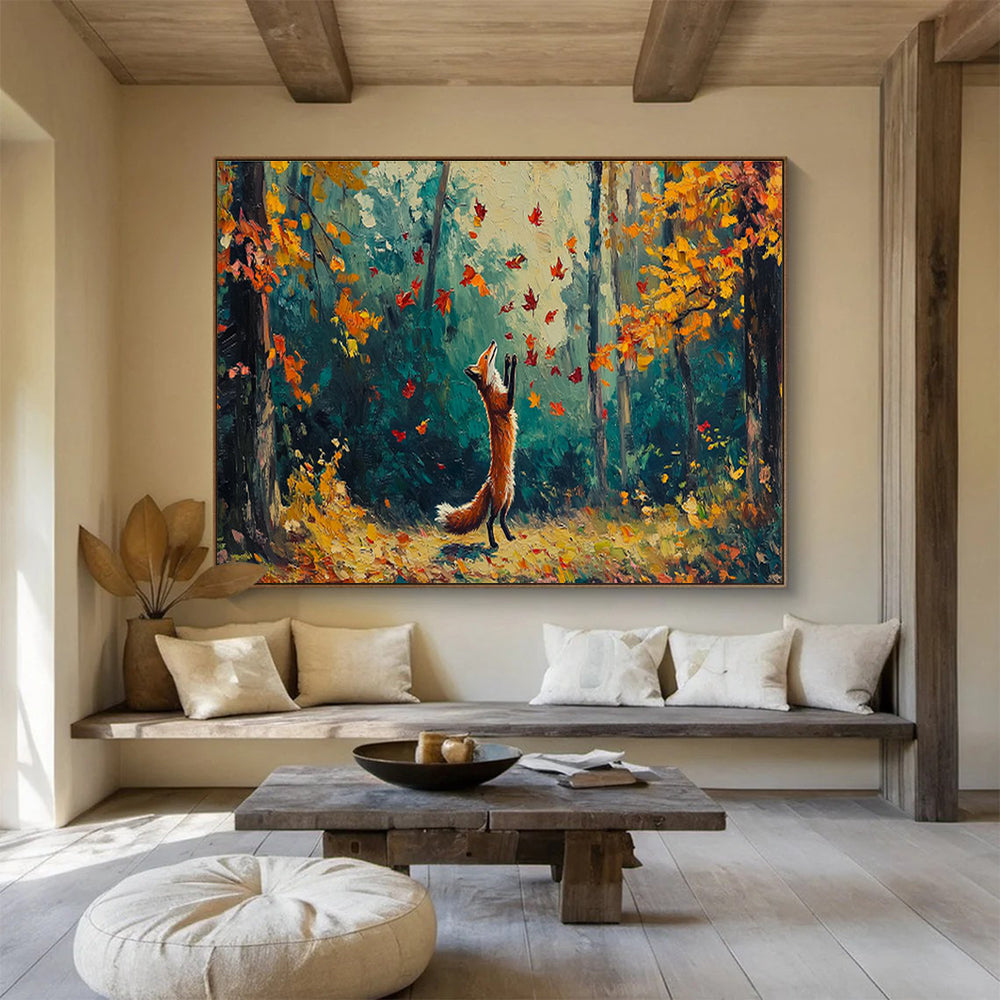 Customized Large Abstract Hand Painting for Subterranean Geothermal Heat Storage Facility DLZ3085