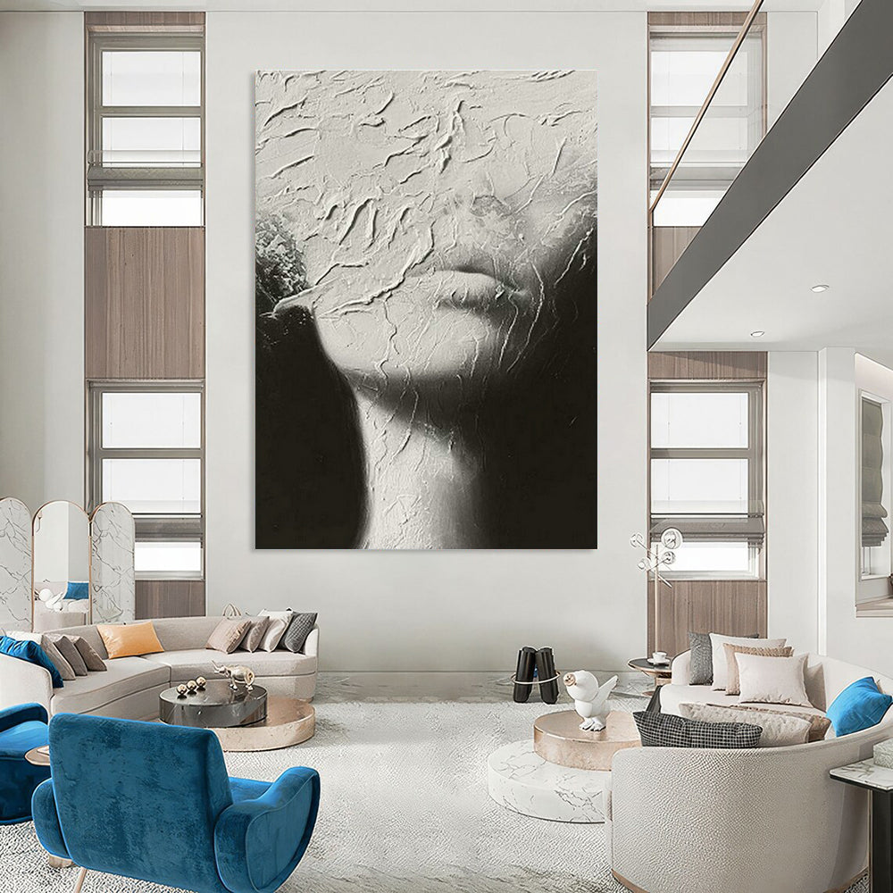 Grandiose Custom Hand-Painted Abstract Art - Ethereal Beauty for Ballet Rehearsal Studios  DLZ0223