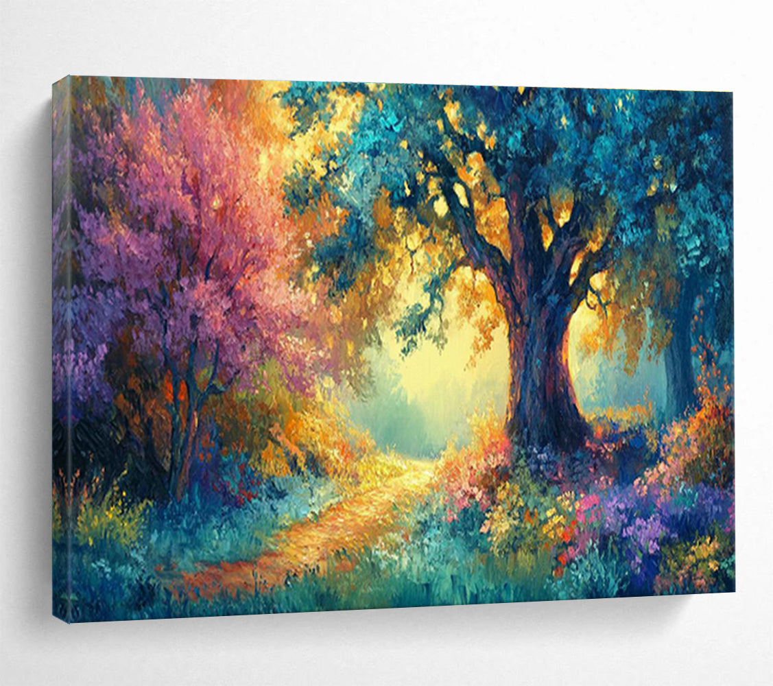 Customized Large-Scale Abstract Hand Painting for Urban Pollinator Pathway Creation Center DLZ3081