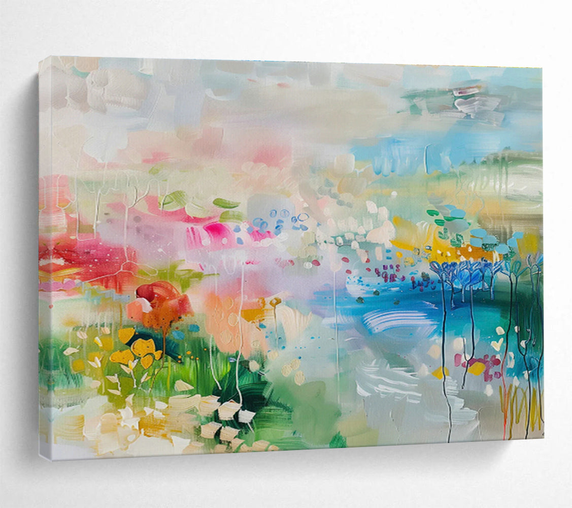 Large-Size Custom Abstract Hand Painting for Social Media Content Moderation Center DLZ2878