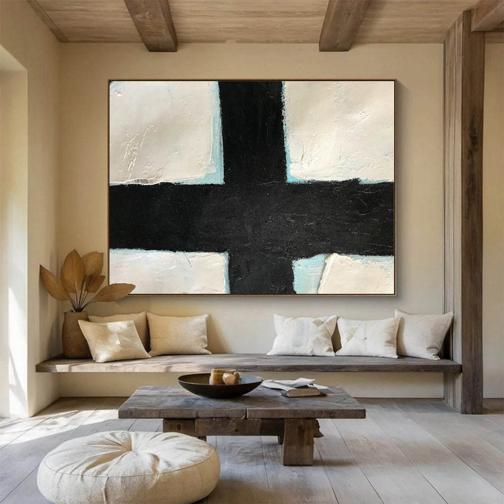 Custom-Made Quantum Cryptography Lab Large Abstract Hand Painting DLZ2564