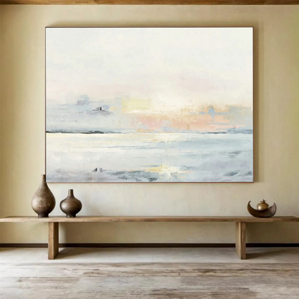 Large-Size Custom Hand-Painted Abstract Painting for Air Traffic Control Tower DLZ2790