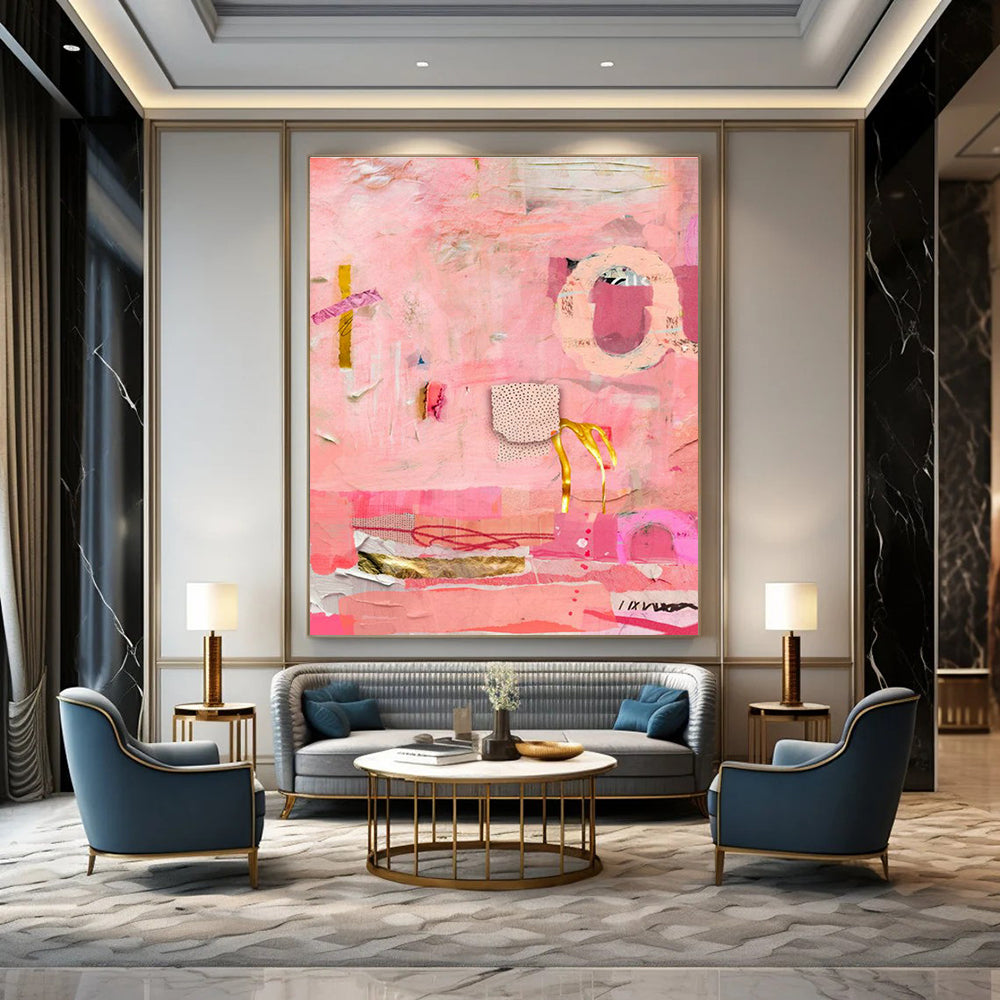 Huge Customizable Handmade Abstract Wall Art for Organic Winery Tasting Rooms  DLZ0087