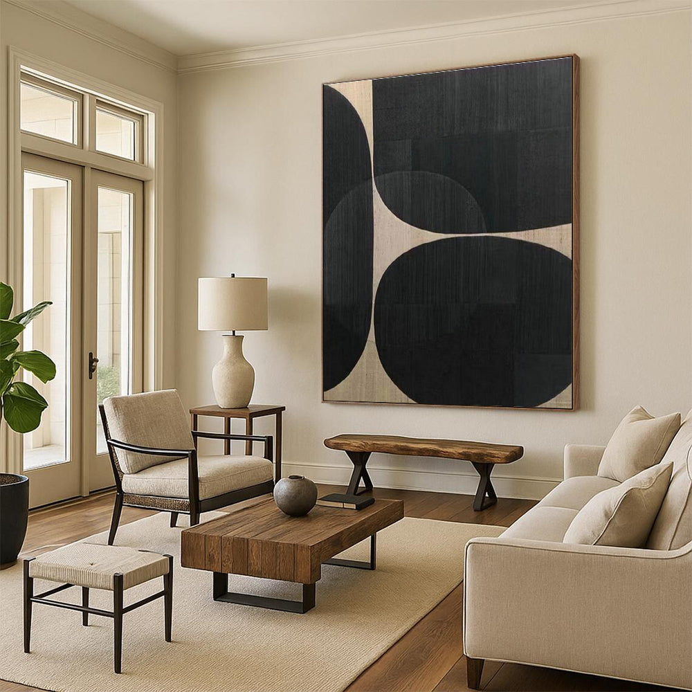 Extensive Large Custom Hand-Painted Abstract Painting - Inspiring Backdrop for Poetry Reading Venues  DLZ0228