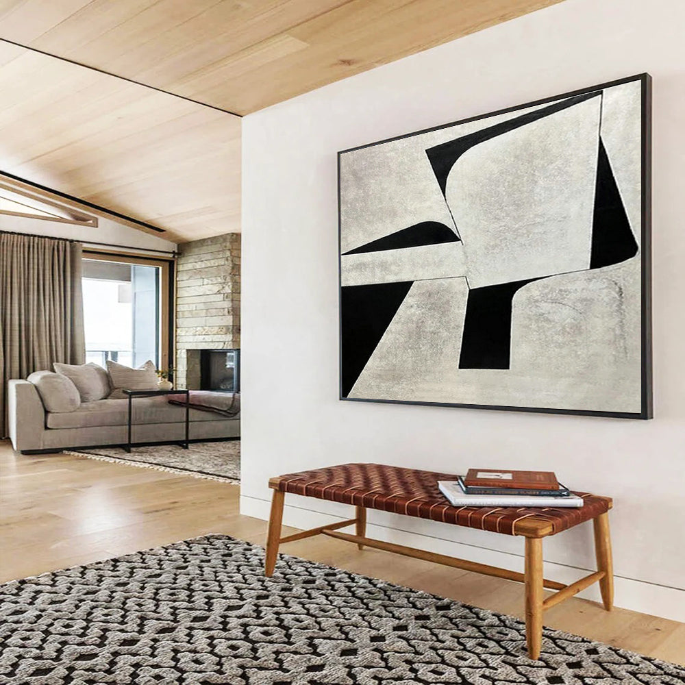 Large-Size Custom Abstract Hand Painting for Desert Solar-Powered Irrigation Control Room DLZ2966