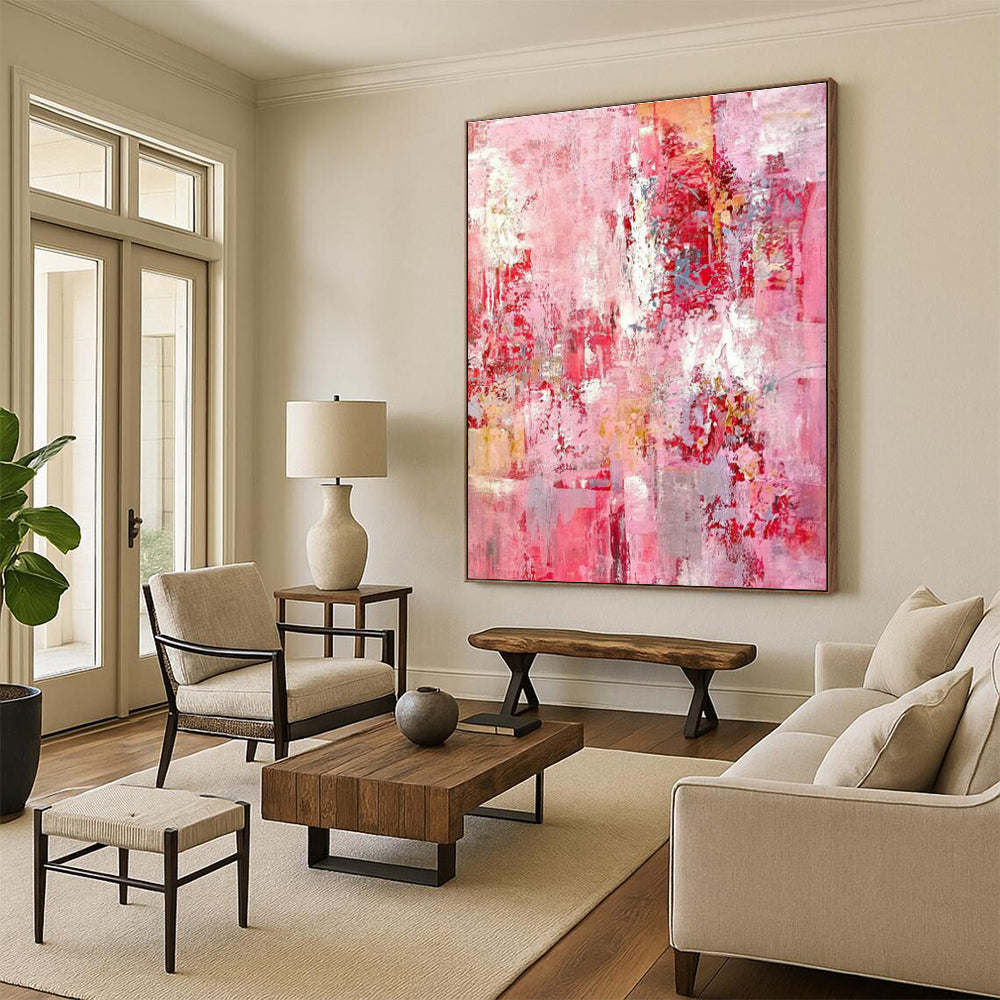 Monumental Custom Hand-Painted Abstract Art - Cultural Tapestry for World Heritage Site Visitor Centers  DLZ0314