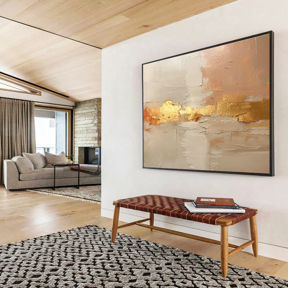 Oversized Custom Abstract Hand Painting for Arctic Permafrost Thaw Research Station DLZ3001