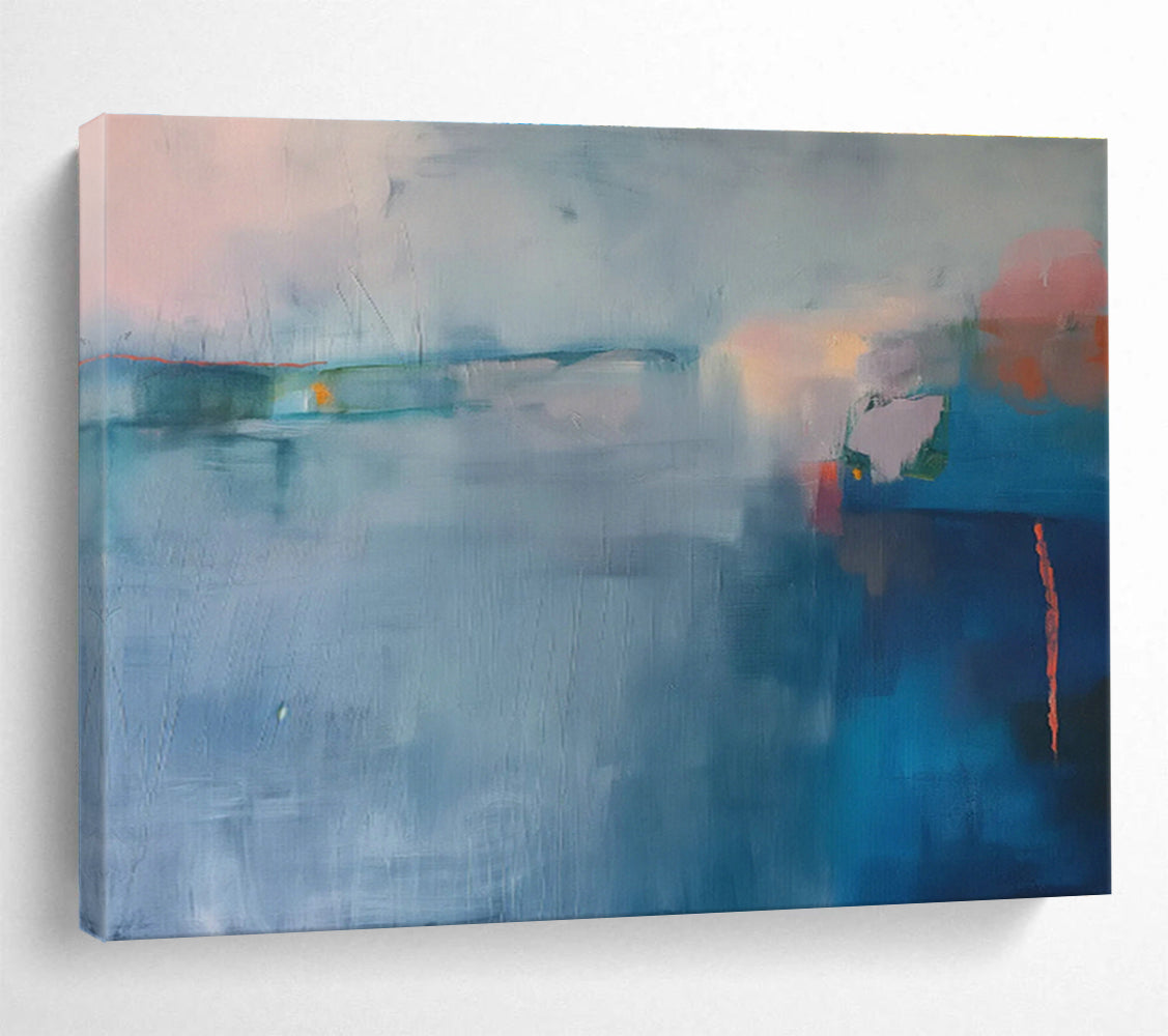 Custom-Made Giant Abstract Hand Painting for Deep-Sea Mining ROV Operations Center DLZ2861