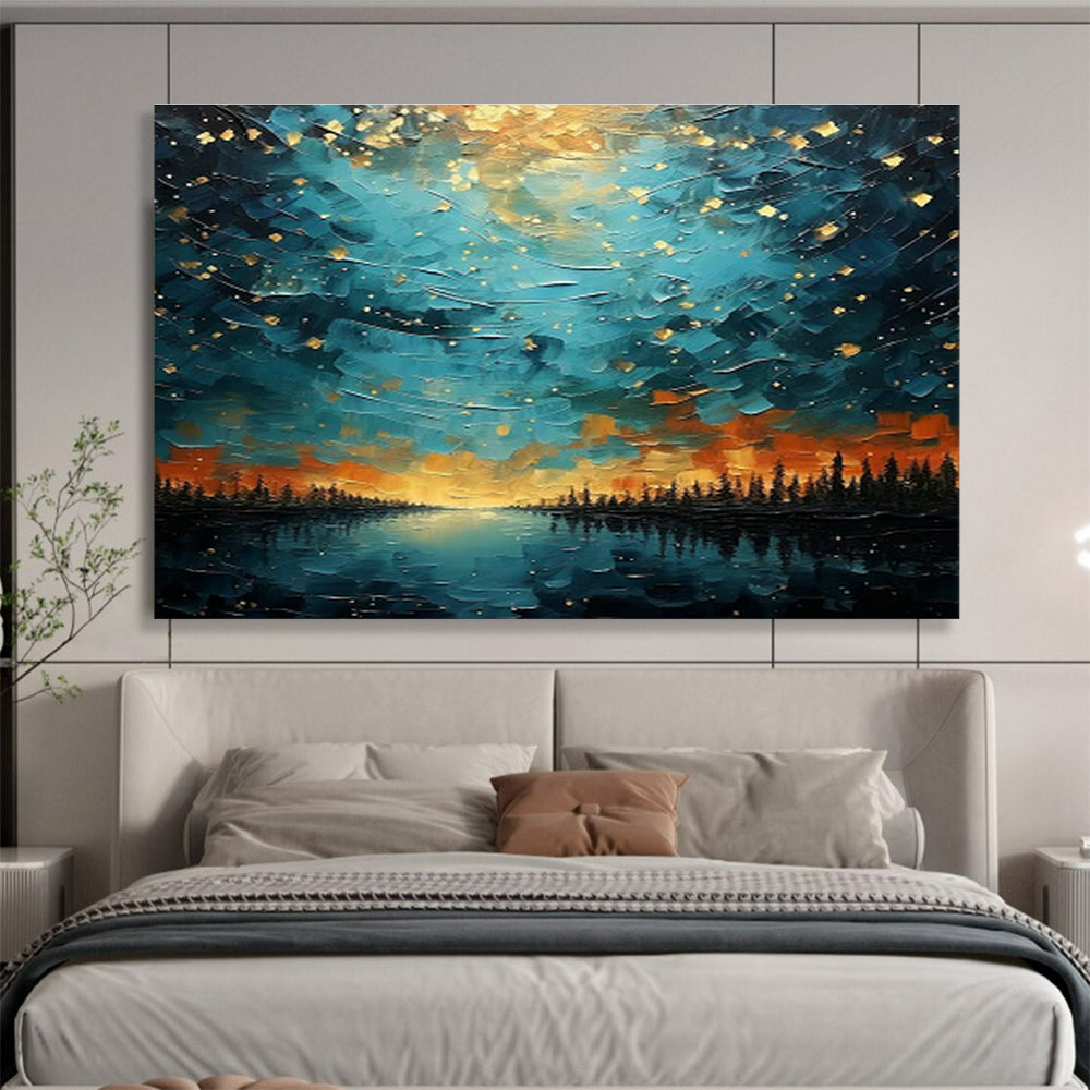 Large Custom Abstract Hand-Painted Art for Urban Vertical Farming Crop Yield Prediction Research Institute DLZ3090