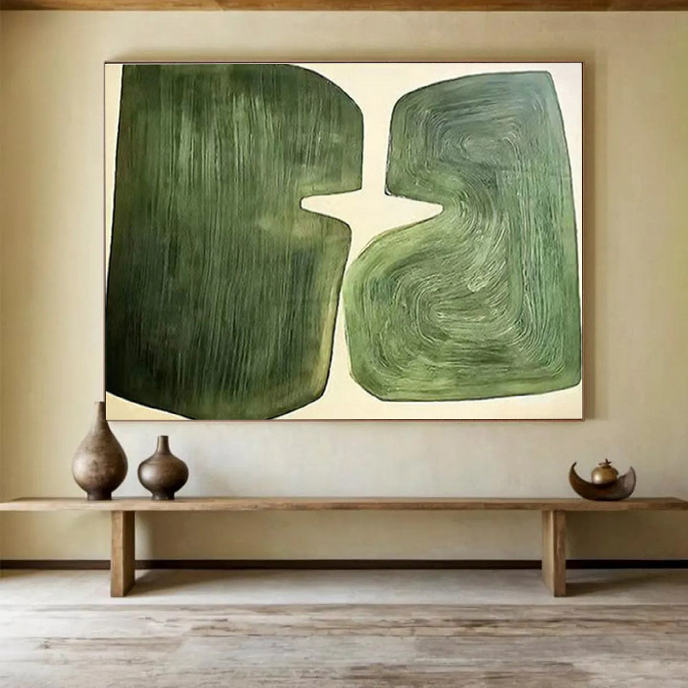 Custom Giant Abstract Hand Painting for Mountain Lodge Ski Rental Shop DLZ2913