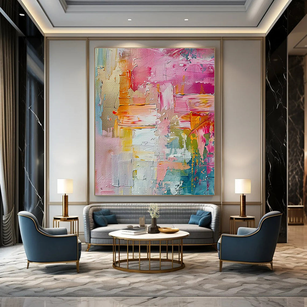 Large-Scale Custom Hand-Painted Abstract Painting for Hair Salons  DLZ0127
