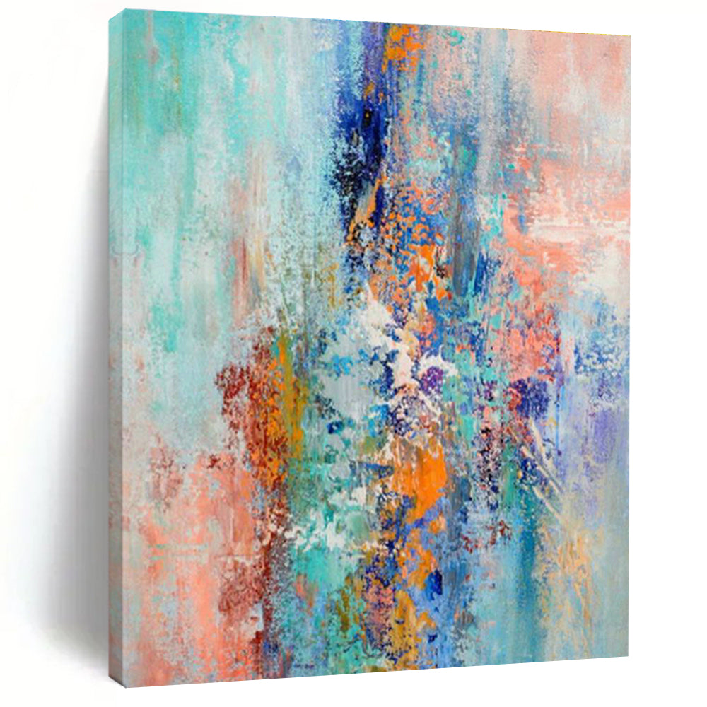 Gigantic Custom Hand-Painted Abstract Canvas for Flower Arrangement Workshops  DLZ0012