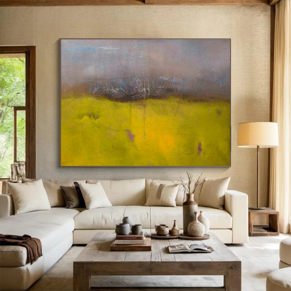 Custom-Made Giant Abstract Hand Painting for Hospital Intensive Care Unit Waiting Area DLZ2763