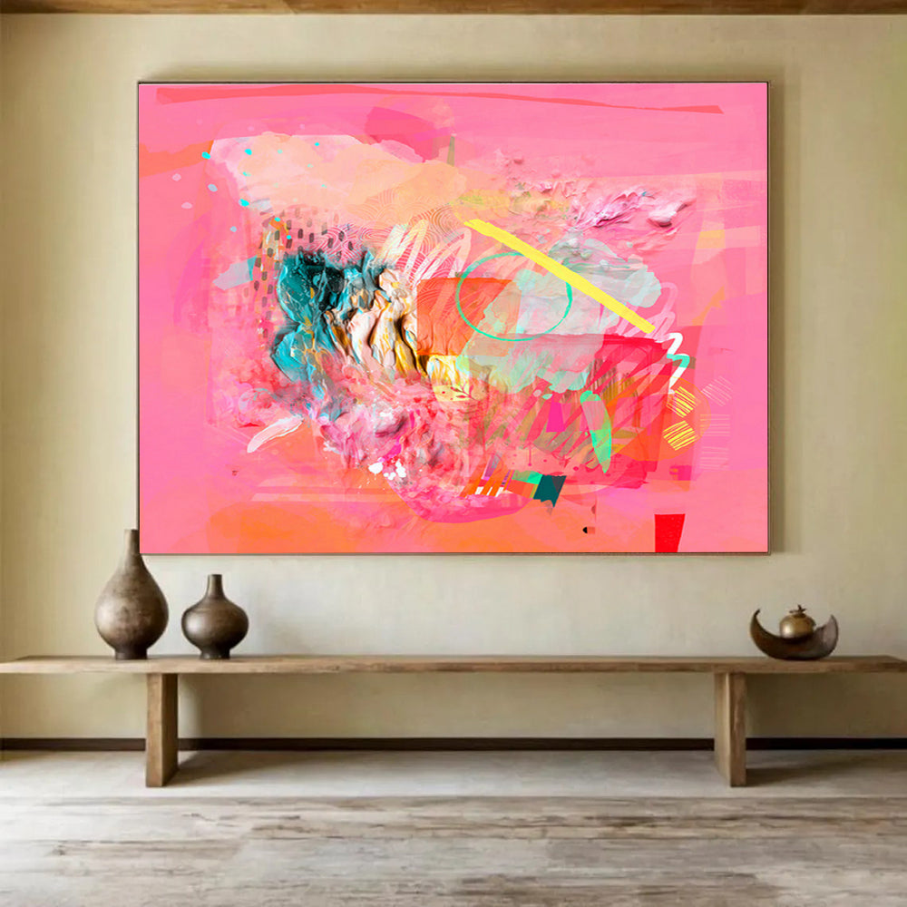 Interactive Magnetic Custom Hand-Painted Abstract Art for Offices and Collaborative Spaces