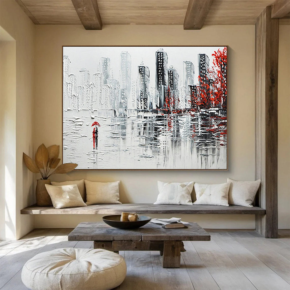 Big Custom Hand-Painted Abstract Canvas for Community Centers DLZ3270