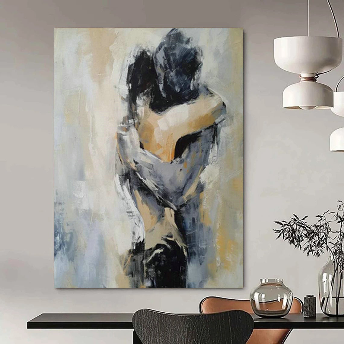 Gigantic Custom Hand-Painted Abstract Canvas for Mobile Artisan Markets  DLZ0108