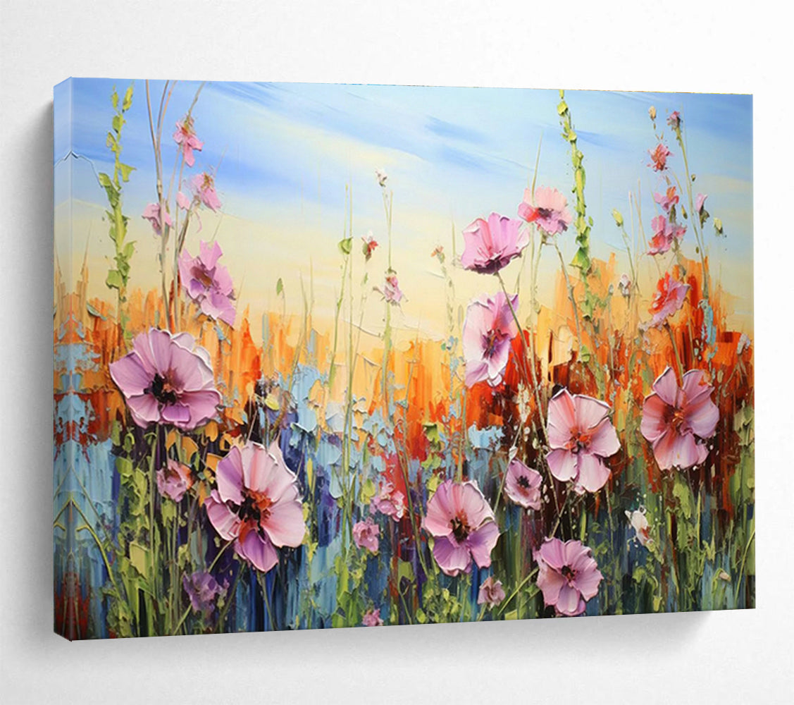 Oversized Custom Hand-Painted Abstract Canvas for Virtual Event Backdrops DLZ3287