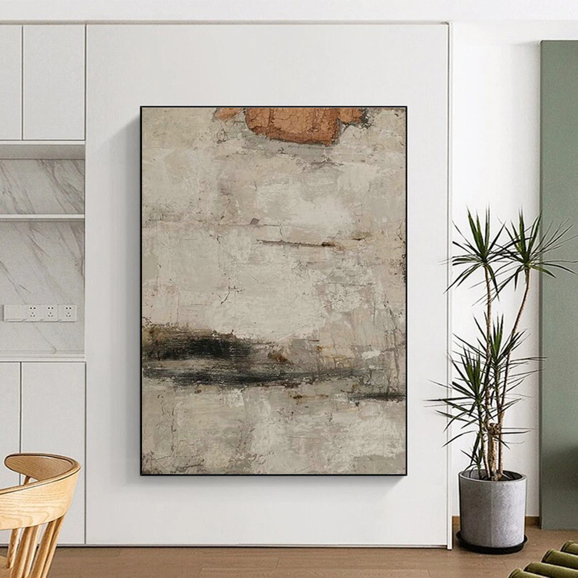 Vast Custom Hand-Painted Abstract Painting - Inspiring Decor for Aviation Terminals  DLZ0183