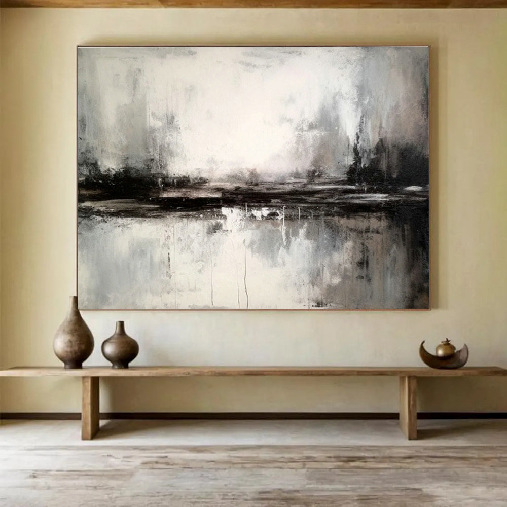 Bespoke Vertical Aquarium Oversized Abstract Hand-Painted Mural DLZ2537