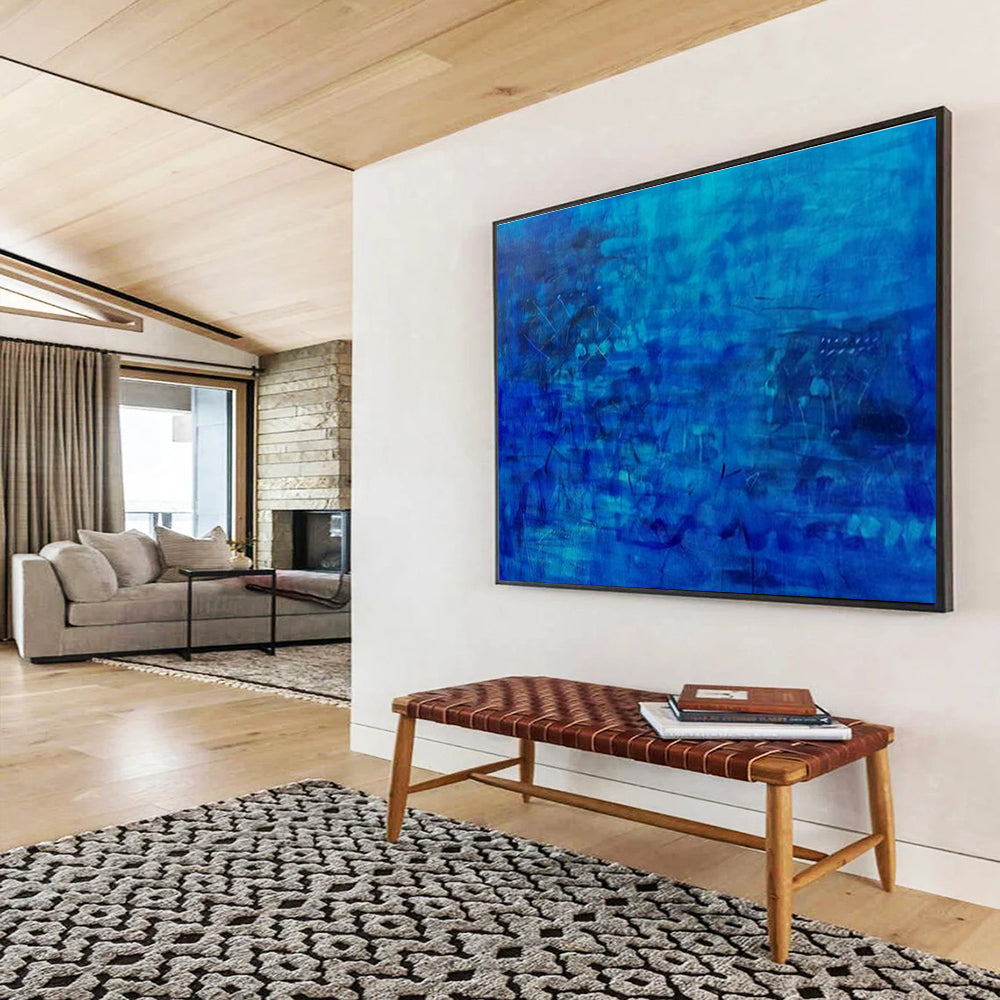 Bespoke Giant Abstract Hand Painting for Villa Foyer