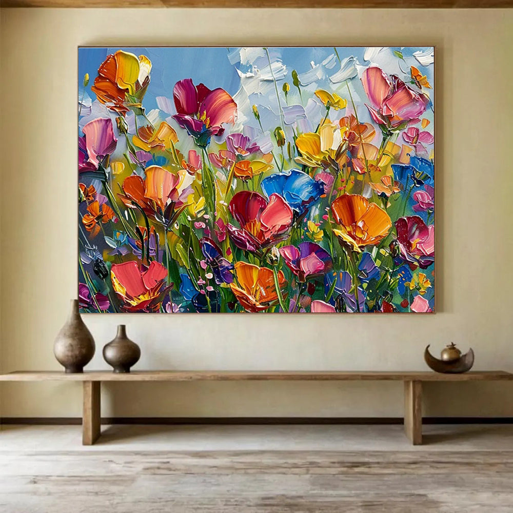 Oversized Custom Abstract Hand Painting for Deep-Sea Coral Disease Diagnosis and Treatment Research Project Office DLZ3181
