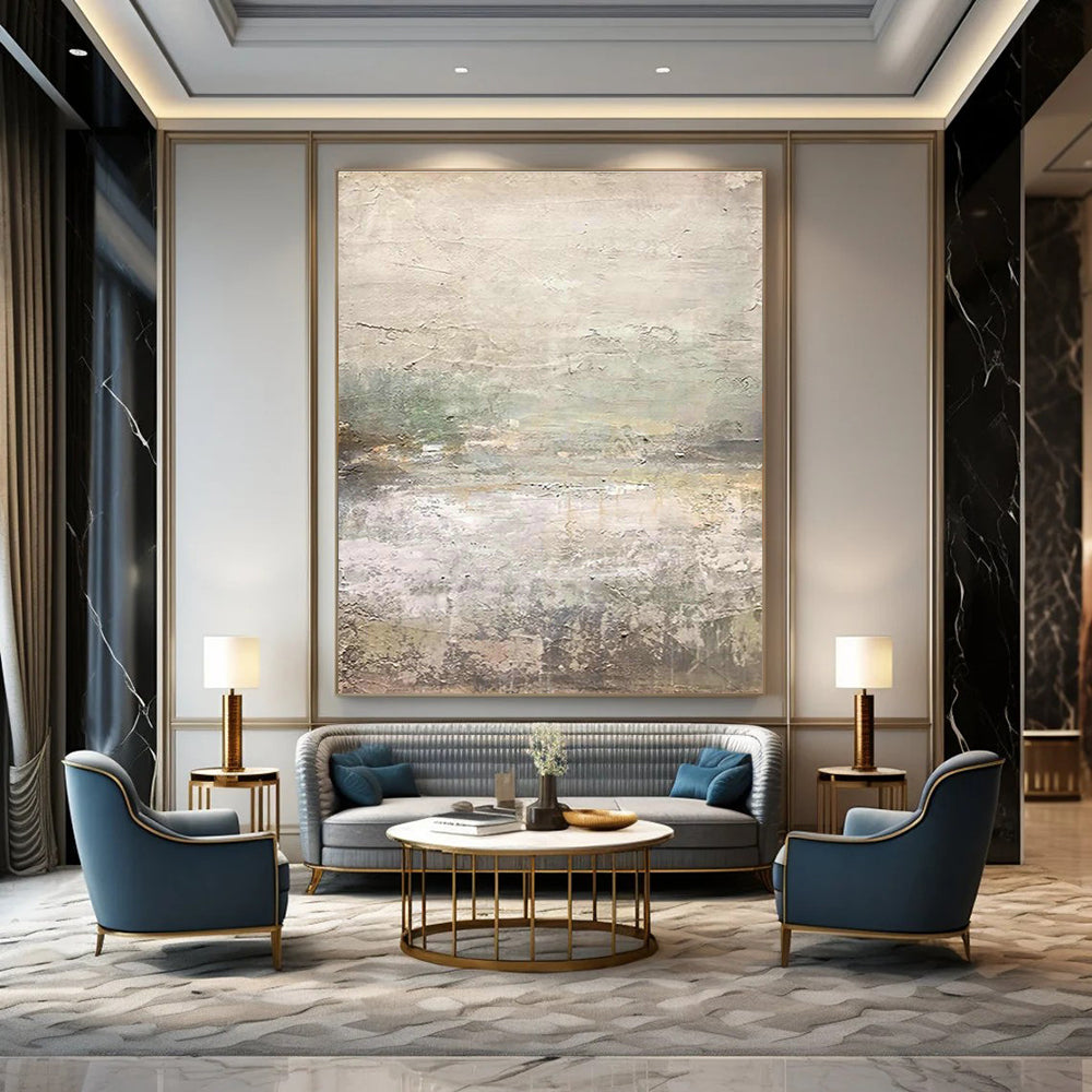 Grand Custom Hand-Painted Abstract Artwork - Inspiring Atmosphere for Entrepreneurship Incubators  DLZ0202