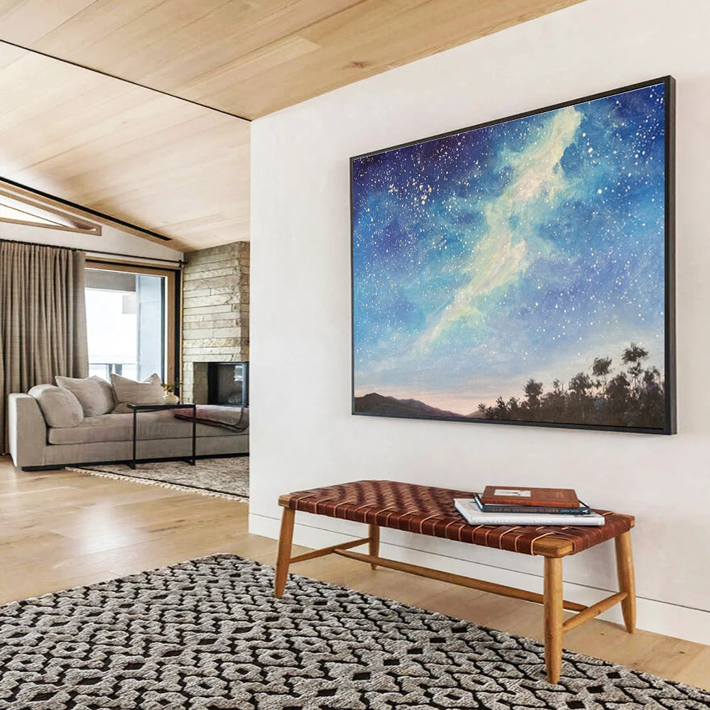 Customizable Ski Resort Gondola Abstract Hand Painting