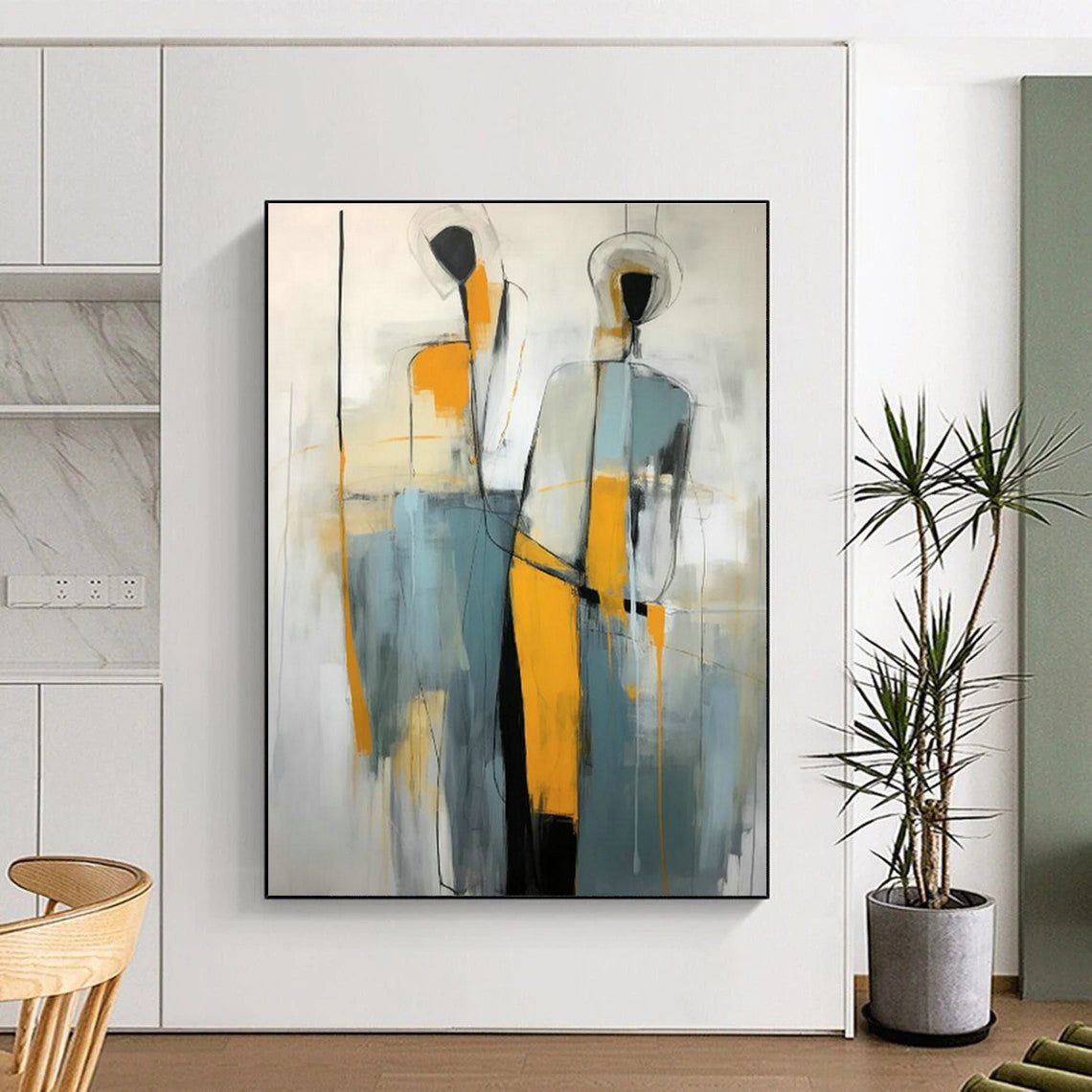 Vast Custom Hand-Painted Abstract Painting - Artistic Vision for Film Production Studios  DLZ0285