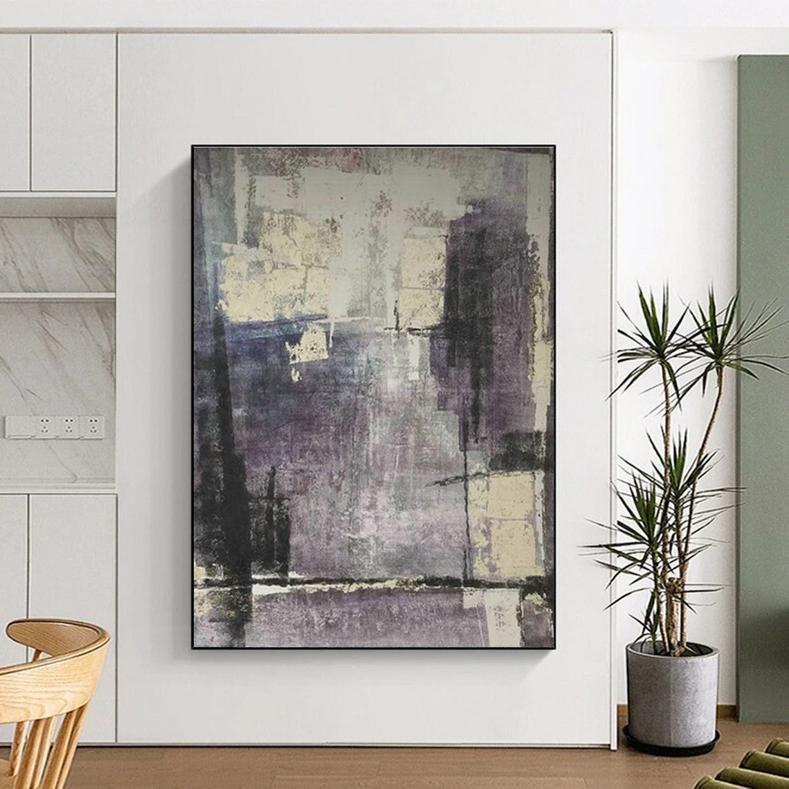 Grand Custom Hand-Painted Abstract Canvas - Inspiring Atmosphere for Coding Bootcamps  DLZ0188