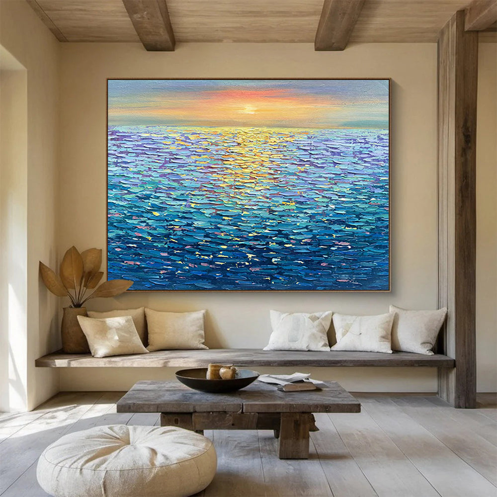Hand-Painted Large Abstract Art, Organic Shapes for Bohemian Interiors DLZ3239