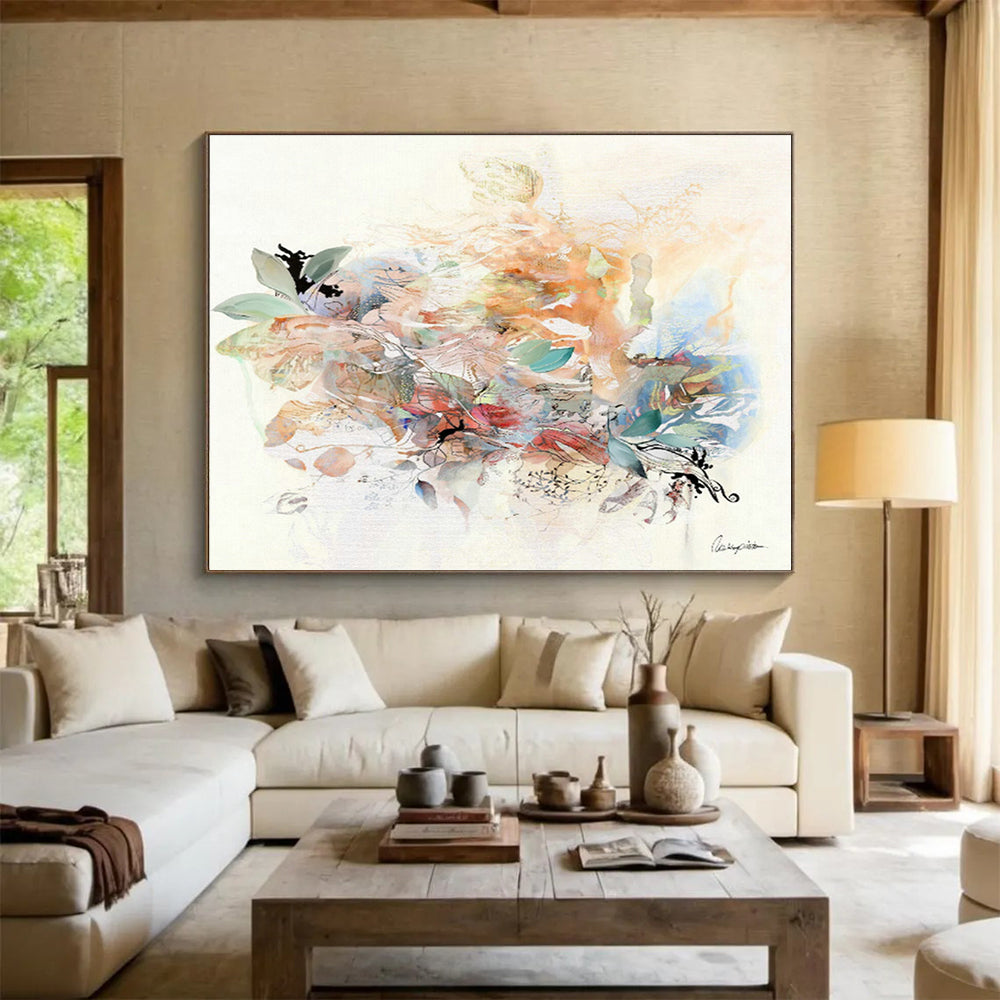 Large-Size Custom Abstract Hand Painting for Island Resort Dive Center DLZ2916