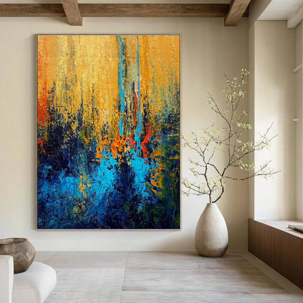 Huge Customizable Hand-Painted Abstract Artwork for Dollhouse Collectors’ Exhibitions  DLZ0026