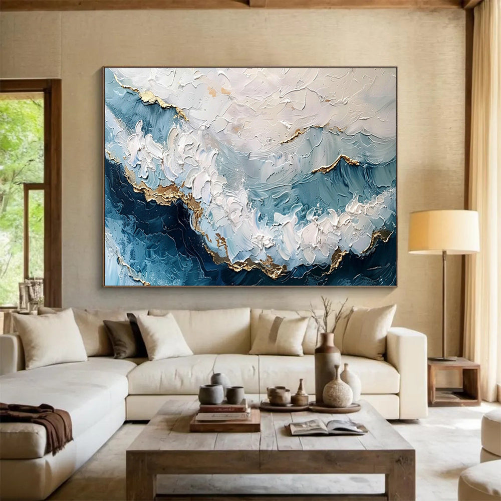 Customized Large-Scale Abstract Hand Painting for Martial Arts Dojo DLZ2731