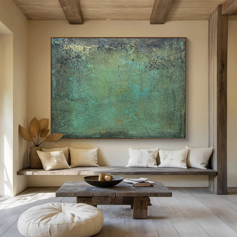 Oversized Custom Hand-Painted Abstract Art for Subterranean Mushroom Spore Research Laboratory DLZ2984