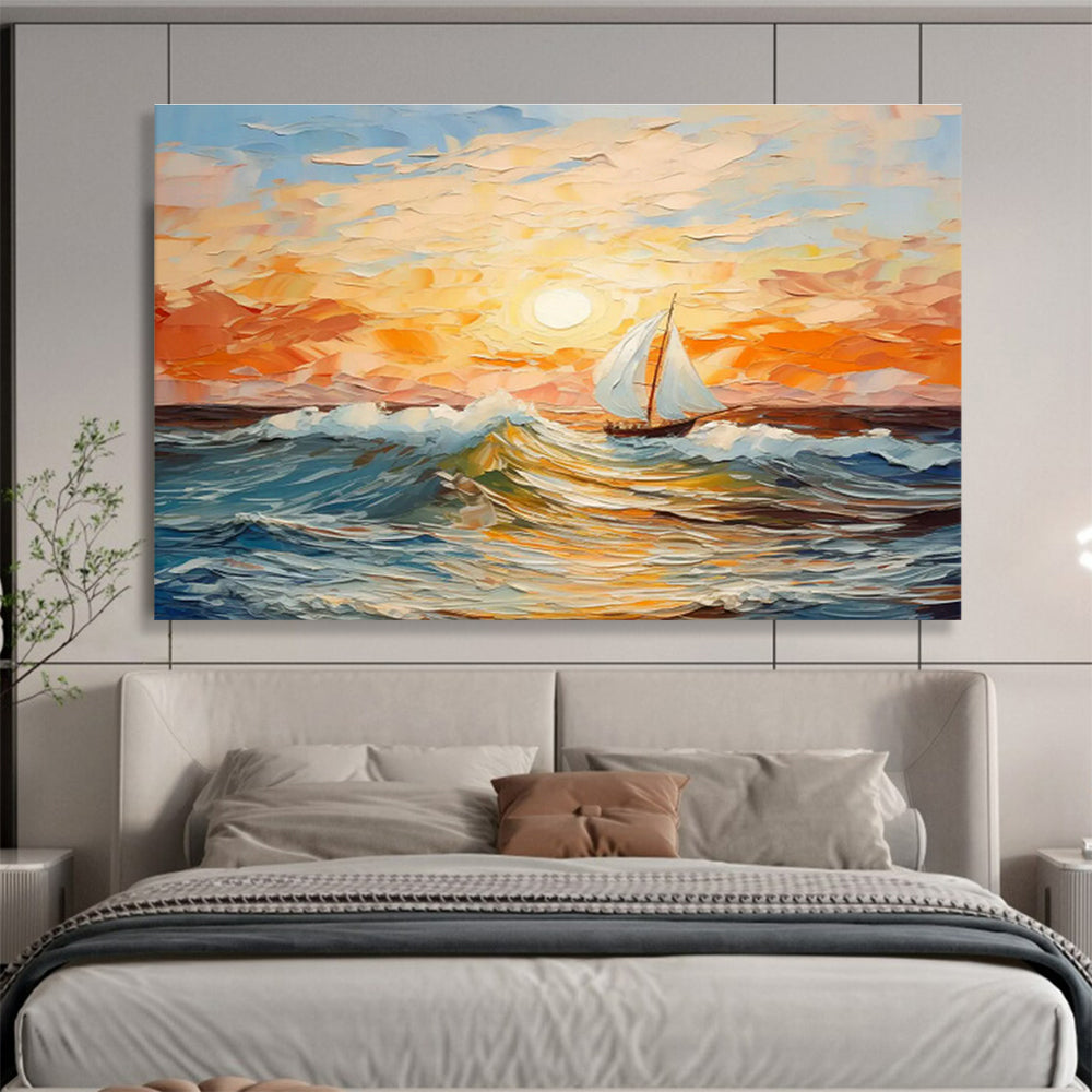 Oversized Custom Abstract Hand Painting for Deep-Sea Coral Restoration Monitoring Station DLZ3009