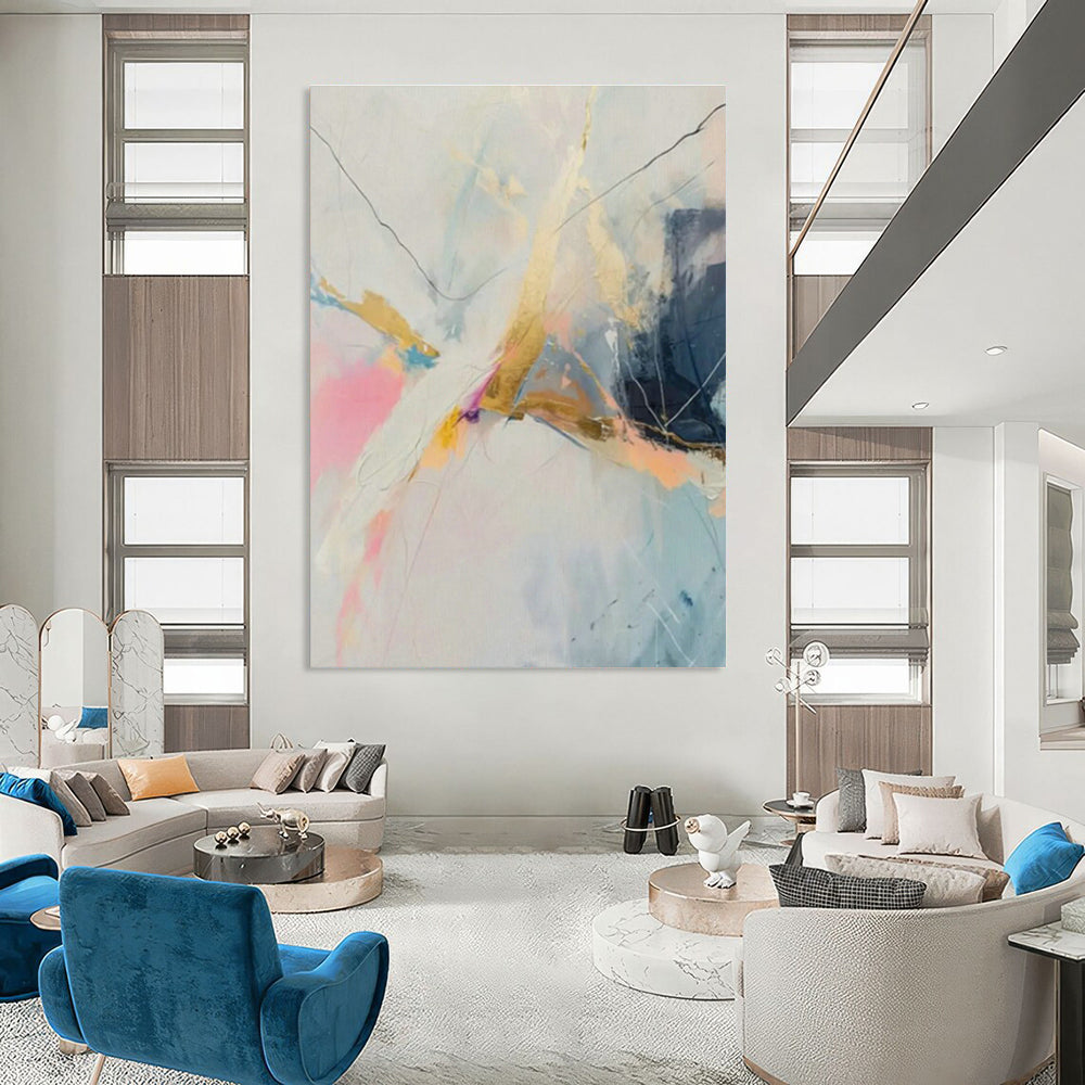 Bespoke Oversized Abstract Artwork for Entryway & Dining Room DLZ1002