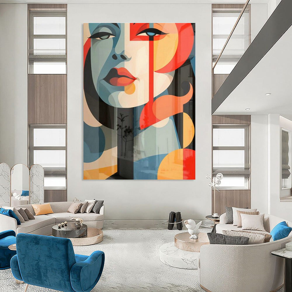 Extra-large Custom Hand-Painted Abstract Art for Dining Room Herb Garden Wall and Entryway Plant Stand Wall DLZ1943