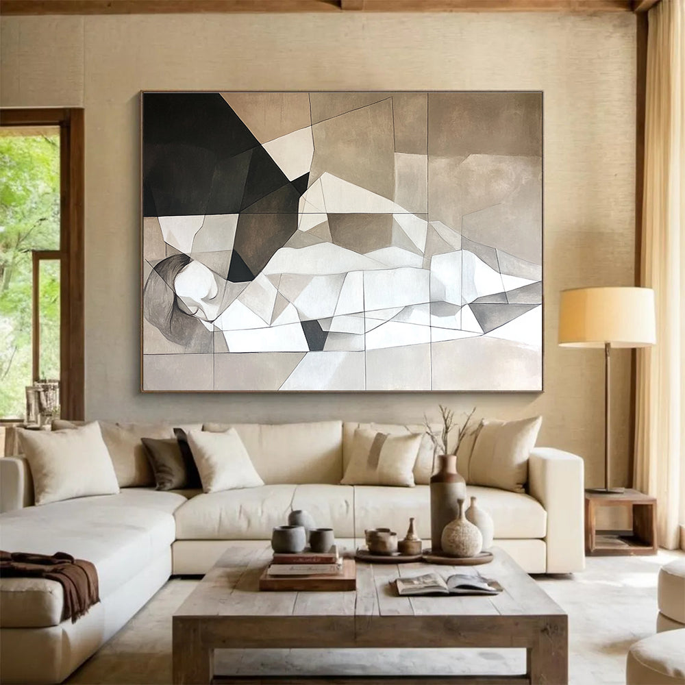 Geometric Figure - Cubist Style Abstract Painting DYP049