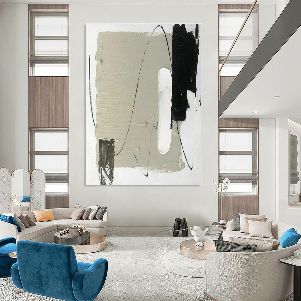 Large Custom Handmade Abstract Canvas for Cottage Bedroom Balcony Wall and Living Room Patio Door Surround DLZ1682