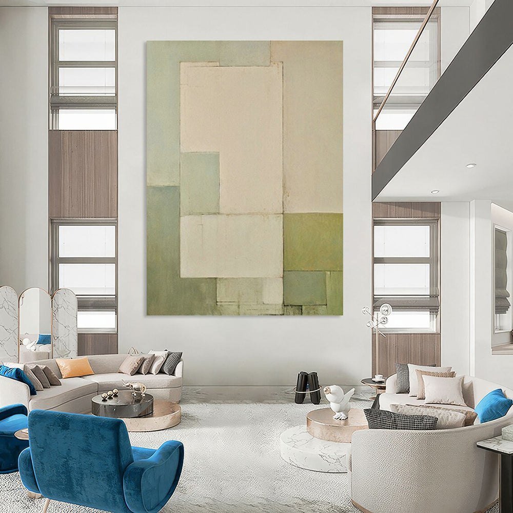 Extra - Large Hand - Painted Abstract Canvases for Hallway Picture Ledge Displays & Cottage Living Room Piano Corners DLZ0602