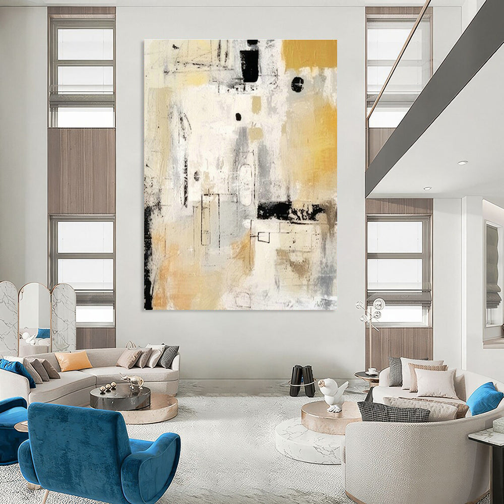 Oversized Custom Handmade Abstract Wall Decor for Cottage Office Standing Desk Wall and Bedroom Walk-out Balcony Wall DLZ1932