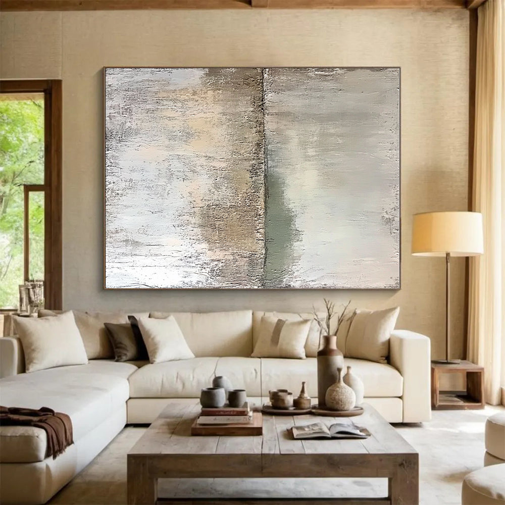 Textured Neutral Abstract Painting with Subtle Shades GER703