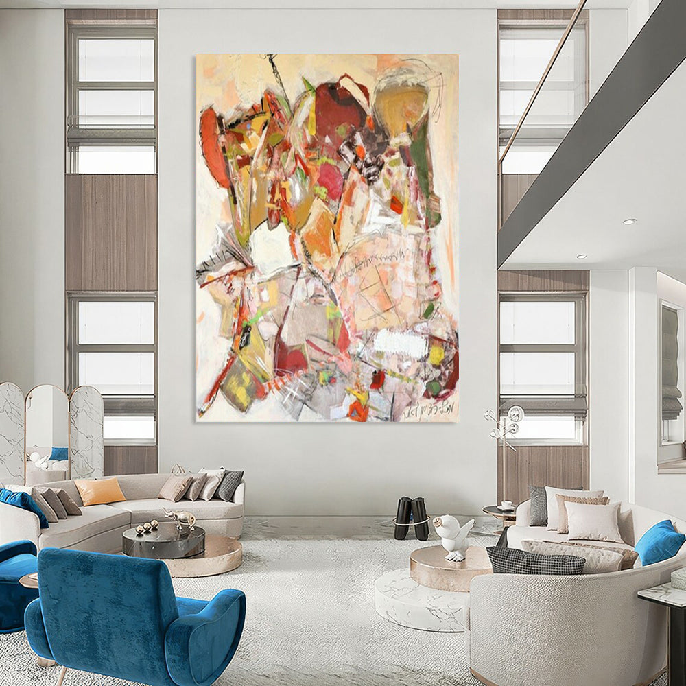 Vast Custom-Designed Handmade Abstract Canvas Art for Office & Bedroom DLZ2080