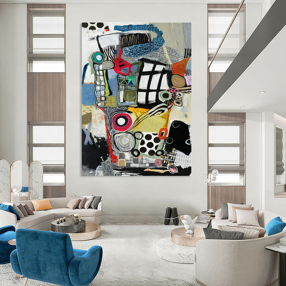 Mammoth Bespoke Handmade Abstract Painting for Cottage & Dining Room DLZ2081