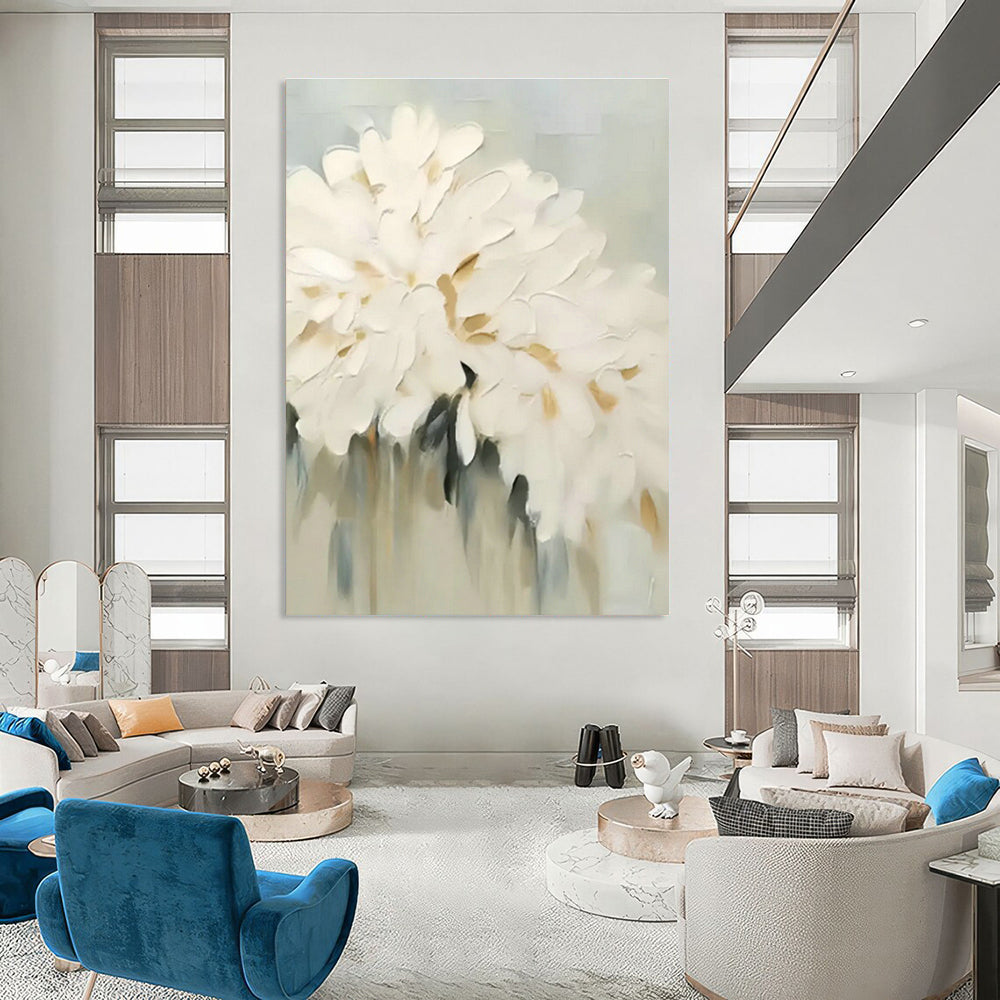 Hand - Painted Custom Abstract Canvases for Cottage Living Room Fireplace Mantel Tiles & Dining Room Buffet Cabinet Inserts DLZ0861