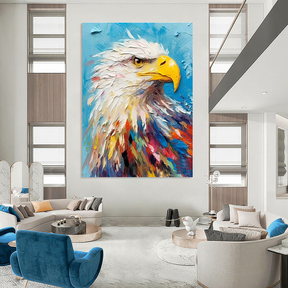 Gargantuan Bespoke Hand - Painted Abstract Canvas for Office & Living Room DLZ1067