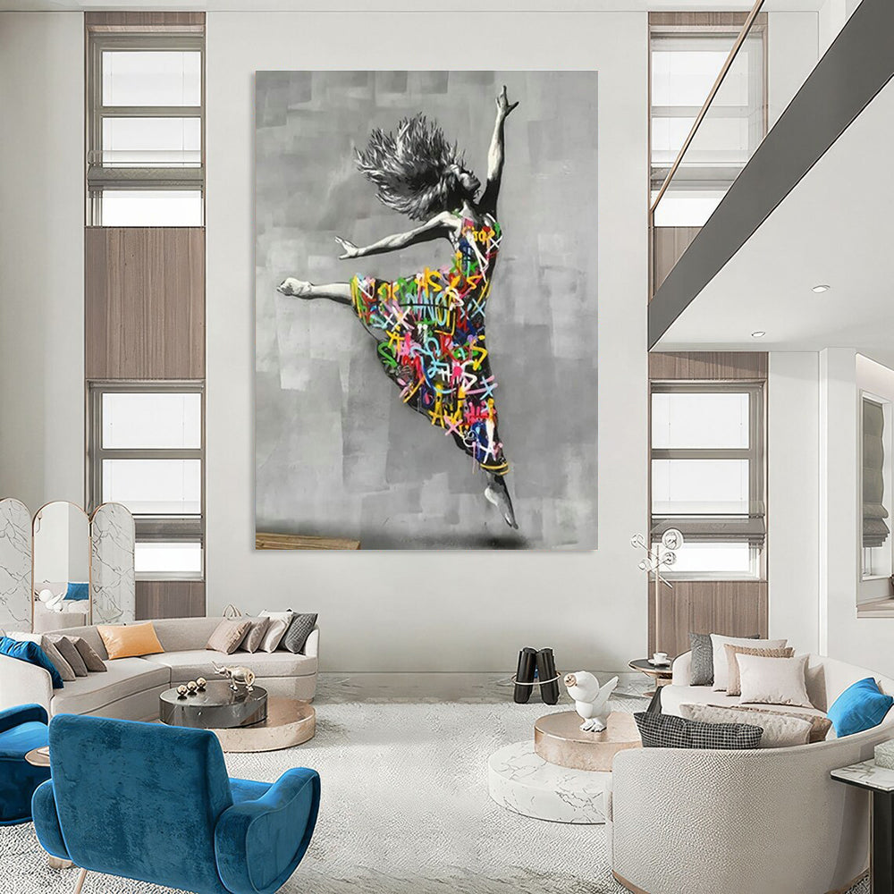 Oversized Handmade Abstract Wall Art for Office & Dining Room DLZ2305