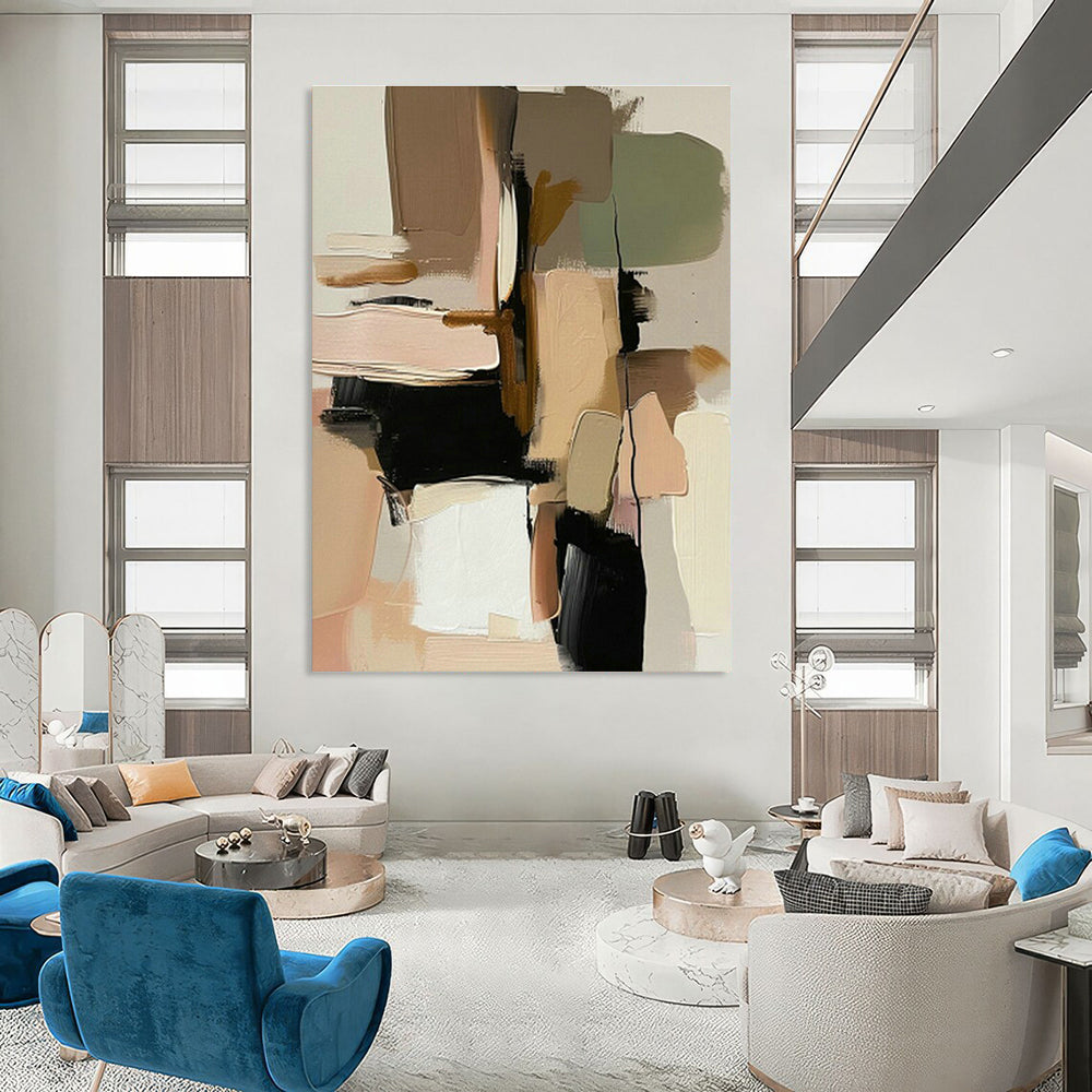 Vastly Oversized Custom Abstract Painting for Office & Bedroom DLZ1247