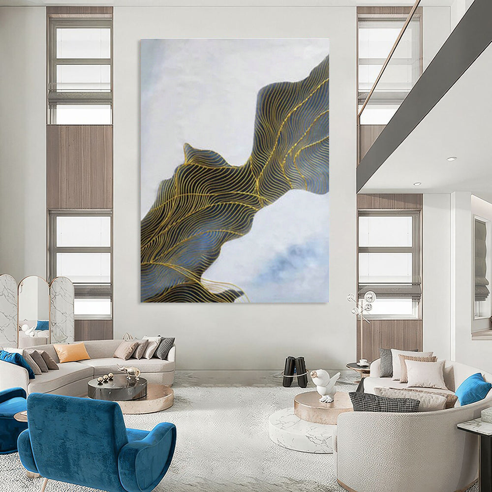 Oversized Hand - Painted Abstract Canvases for Bedroom & Office DLZ0547
